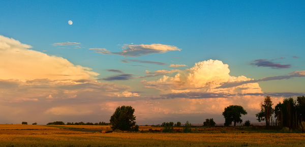 Thunderstorm  Front Moon Panoramic Digital Download