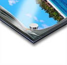 Tropical Island Boat Window View  Impression Acrylique