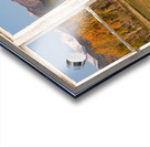 Horses Autumn White Barn Picture Window View Acrylic print