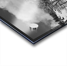 Boulder Colorado Snowy Flatirons Landscape Black and White Impression Acrylique