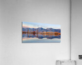 Flatirons Sunrise Reflections Panorama Boulder Colorado Acrylic Print