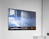 Lightning Strike and Fireworks Acrylic Print