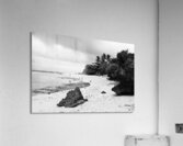 Moalboal Cebu White Sand Beach in Black and White Acrylic Print