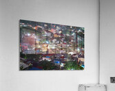 A Nightscape in Warm Light Urban Tapestry Acrylic Print