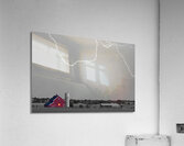 C2C Red Barn Lightning Rodeo BW SC Acrylic Print