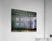 Reata Pass City Lights Lightning Strikes Acrylic Print