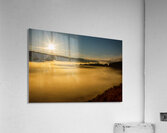 Golden Mist Sunrise Fog On Yellowstone Lake Acrylic Print