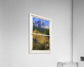 Colorado Autumn Longs Peak Window View Fine Art Print Impression acrylique