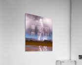 Lightning Storm Over Boulder County Colorado Long Exposure Acrylic Print