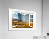 Boulder Flatirons Autumn White Open Window View Acrylic Print