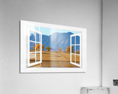 Boulder Flatirons Autumn Trees  Open Window View Impression acrylique