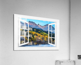Trout Lake Autumn Rocky Mountain Open White Window Acrylic Print