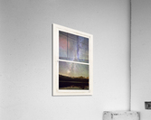 Milky Way Mountains White Rustic Window Acrylic Print