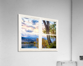 Colorado Rocky Mountain Lake Autumn White Window Acrylic Print