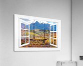 Colorful Rocky Mountains Open Window View Acrylic Print