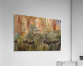 Bison Herd Watching Acrylic Print