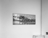Boulder CO Flatirons Snow Covered Longs Peak Panorama BW Impression acrylique