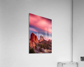 Garden Gods Sunset Sky Portrait Impression acrylique