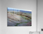 South Dakota Badlands and Colorful Morning Grasslands Impression acrylique