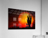 Big Sun Saguaro Sunset Impression acrylique