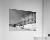 Boulder Colorado Flatirons April Snow In Black and White Acrylic Print