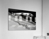 Jaguar Car Hood Ornament Reflection BW Impression acrylique