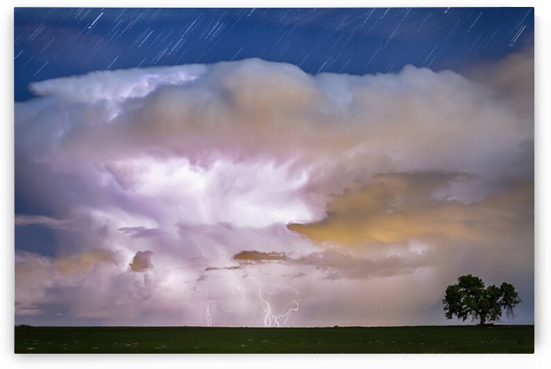 Dancing Thunderstorm Cell On The Horizon by Bo Insogna