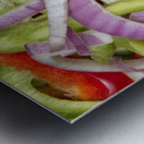 Colorful Peppers and Onions Metal print