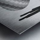 Hot Air Balloon Flight over Southwest Desert BW Fine Art Print   Metal print