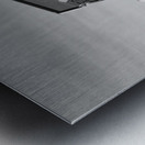 Oil Well Pumpjack Red Barn and Longs Peak BW Impression metal