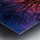 Sunset Trees Abstract Reflection Art Metal print