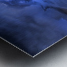 Electric Storm Lightning Burst in Night Sky Impression metal