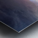 Pink Lightning Storm Multiple Strikes Prairie Farmhouse Metal print