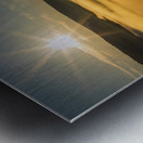 Golden Mist Sunrise Fog On Yellowstone Lake Metal print