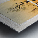 Winter Season Country Sunet White Window View Metal print