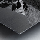 Longs Peak Autumn Aspen Landscape View BW Metal print