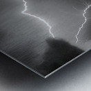 Pinnacle Peak Surrounded by Lightning Bolts Metal print