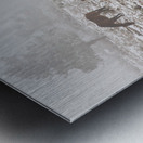 Rocky Mountain Horses Snow Fog Impression metal