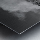 Boulder Colorado Snowy Flatirons Landscape Black and White Impression metal