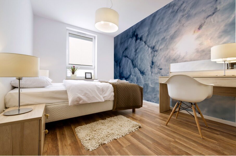 Sun Burning Through Mural print