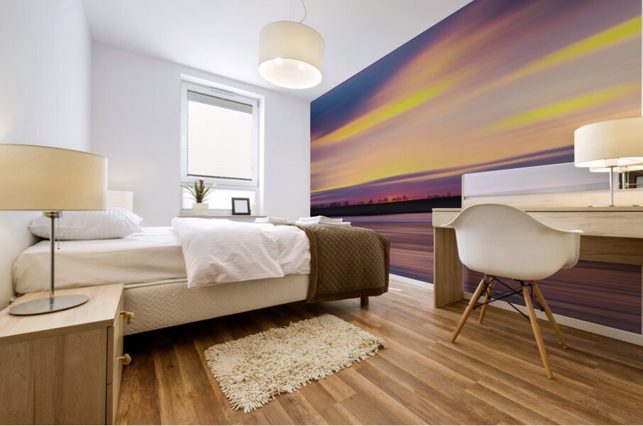 Beautiful Colorful Boulder County Winter Morning Mural print