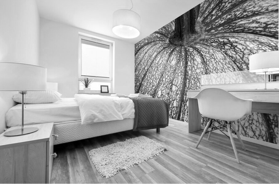 Pumpkin Pumpkin Black and White Impression murale