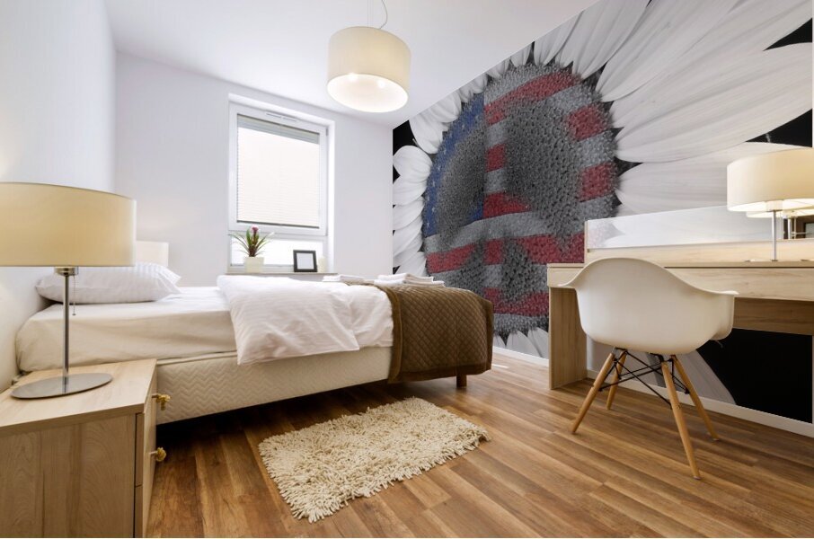 American Sunflower Power Mural print
