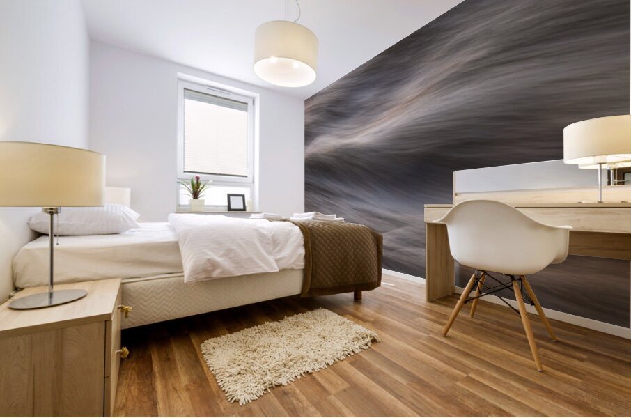 Flowing Creek Sunset Abstract Portrait Impression murale