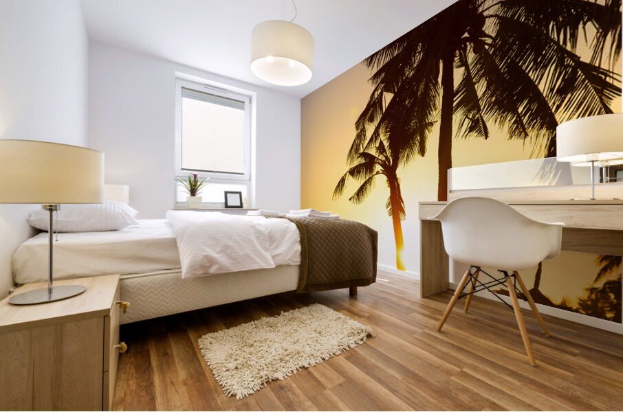 Golden Beach Tropics Mural print