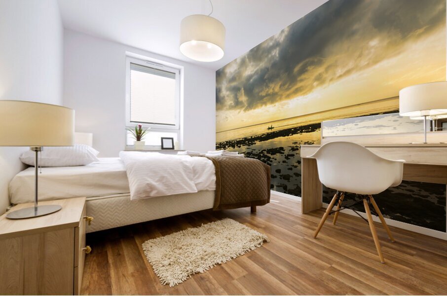 Golden Waters Carry the Morning Light Impression murale