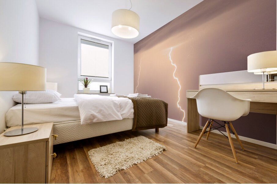 Lightning Bolt With a Fork Impression murale