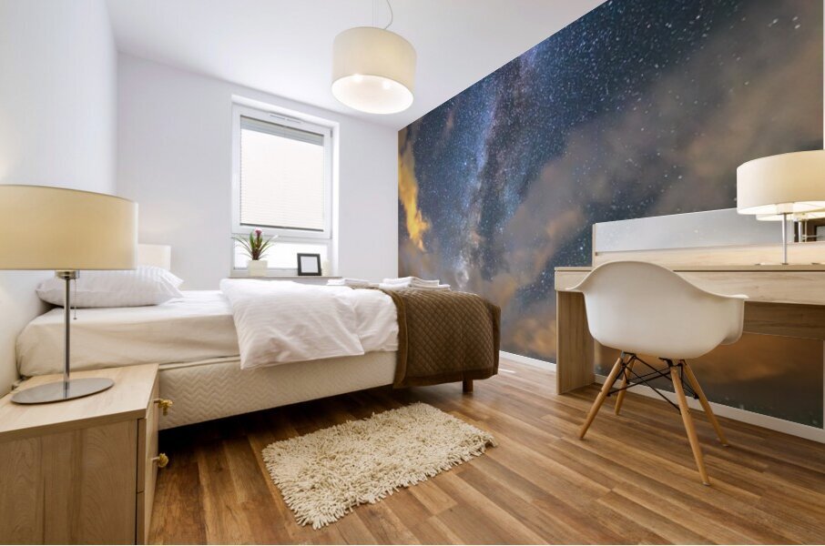 Mt Meeker and Longs Peak Milky Way Wings Mural print