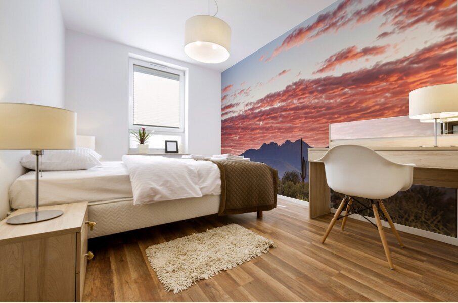 Arizona Four Peaks Mountain Colorful View Mural print