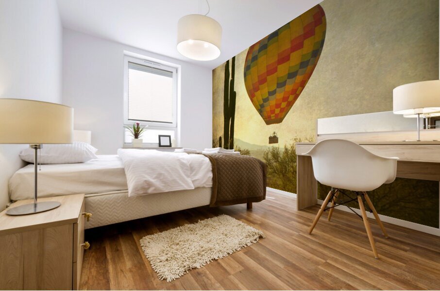 Desert Ascension Fine Art Hot Air Balloon Mural print